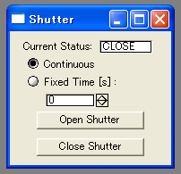shutter control panel
