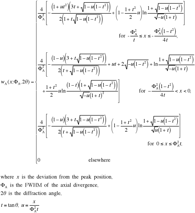 equation for axial divergence