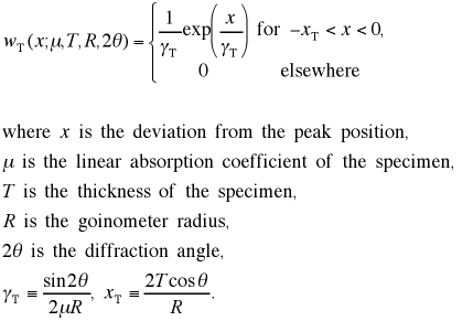 equation for sample transparency